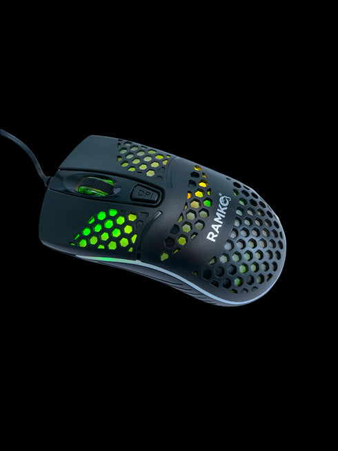 Mouse Óptico Ramko Rm-M77 Luz LED Negro