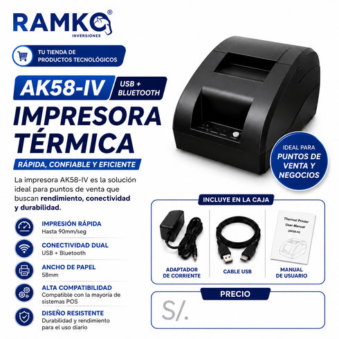 Impresora Termica AK58-IV