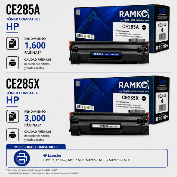 TONER COMPATIBLE RAMKO CE285A / CE285X