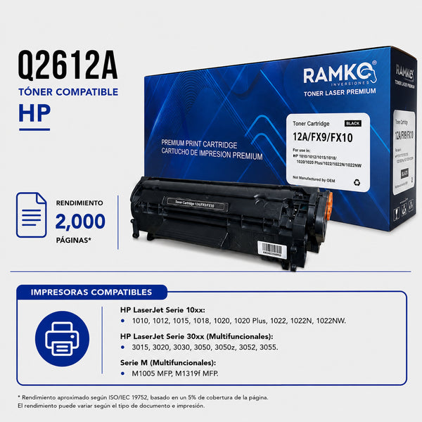 TONER COMPATIBLE RAMKO Q2612A