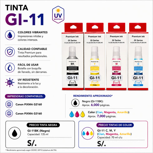 Tinta Exprint para CANON GI11