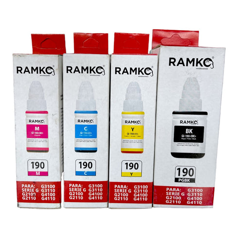 TINTA RAMKO COMPATIBLE CON CANON GI190