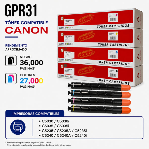 Toner Compatible Para Canon GPR31/N-NPG46/C-EXV29