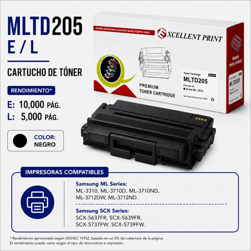 TONER RAMKO COMPATIBLE MLT-D205L / D205E