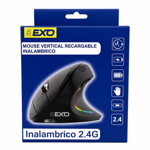 MOUSE VERTICAL RECARGABLE INALAMBRICO