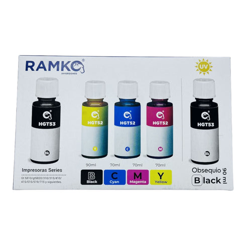 COMBO TINTA 4+1 COMPATIBLE PARA HPGT51/52/53
