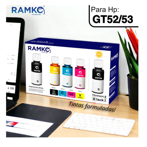 COMBO TINTA 4+1 COMPATIBLE PARA HPGT51/52/53