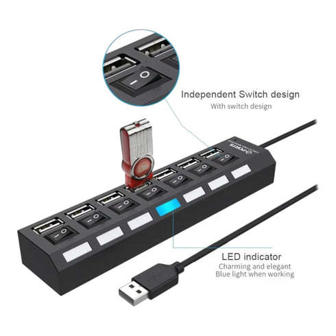 Hub USB 2.0 7 puertos