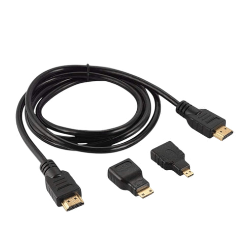 Cable Hdmi 3 En 1 Con Adaptador Mini Y Micro Hdmi 1.5 Metros