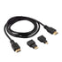 Cable Hdmi 3 En 1 Con Adaptador Mini Y Micro Hdmi 1.5 Metros