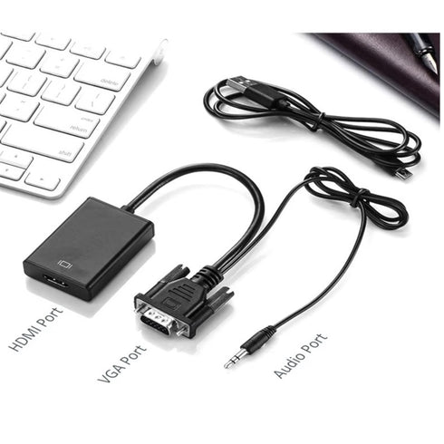 Convertidor Vga A Hdmi con cable Audio/Video HD