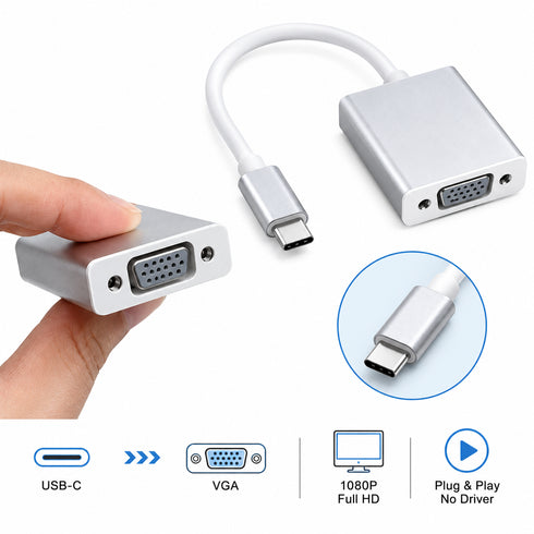 Adaptador USB tipo C a VGA