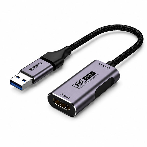 CAPTURADORA DE VIDEO USB 3.0 Y USB C A HDMI NETCOM