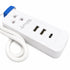 supresor de picos 5 tomas MAGNUN 5/1.20m 2USB 1USB C cable de 1.2m.