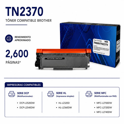 TONER COMPATIBLE TN2370/TN660