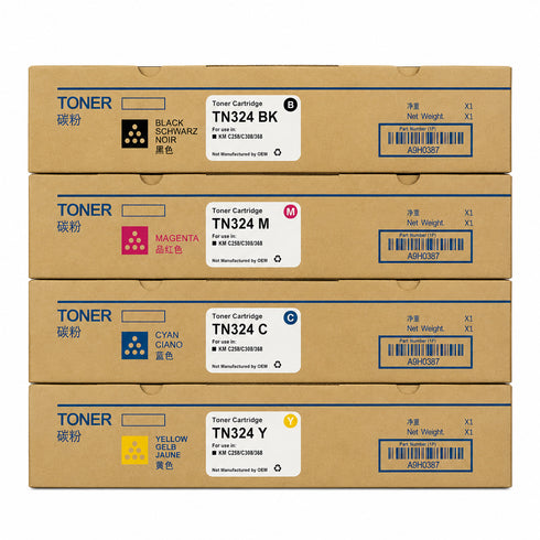 Tóner Compatible Konica Minolta TN324 – Negro y Colores