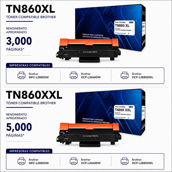 TONER COMPATIBLE CON BROTHER TN860XL Y 860XXL