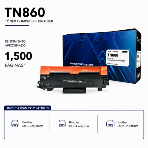 TONER COMPATIBLE CON BROTHER TN860
