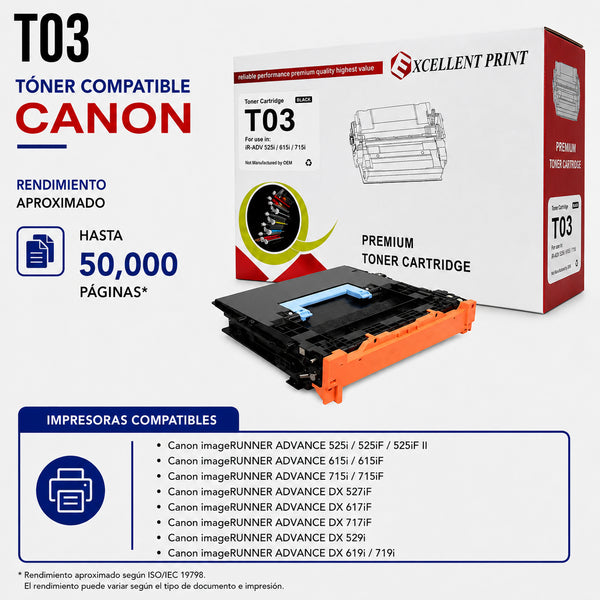 Toner Compatible para Canon T03 negro